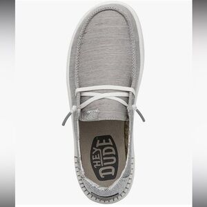 Hey Dude Women’s Lunar Rock Light Gray Slip-On Loafers Sneakers NWOT 8
